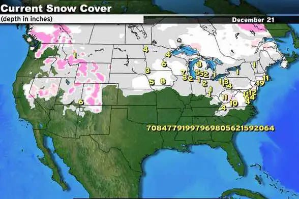 Snow cover from weather.com